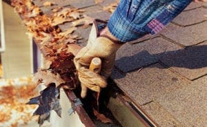 gutter repair professional working